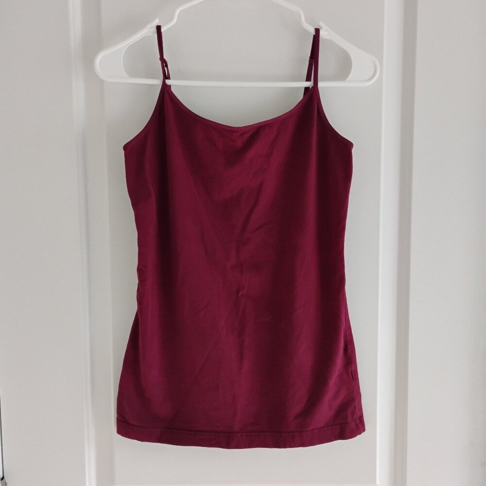 Arizona Jean Company Burgundy Tank Top Adjustable Spaghetti Straps Size L
